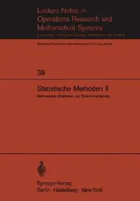 Buy Statistische Methoden II (English, E. Walter) — BookShops.in