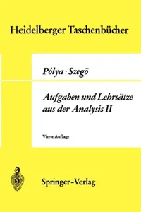Buy Aufgaben Und Lehrsätze Aus Der Analysis (English, Georg Polya | Gabor Szegö) — BookShops.in