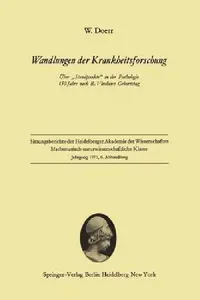 Buy Wandlungen Der Krankheitsforschung (English, Wilhelm Doerr) — BookShops.in