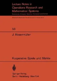 Buy Kooperative Spiele Und Märkte (English, Joachim Rosenmüller) — BookShops.in