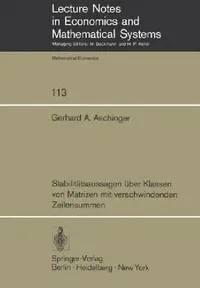 Buy Stabilitätsaussagen Über Klassen Von Matrizen Mit Verschwindenden Zeilensummen (English, Gerhard A. Aschinger) — BookShops.in