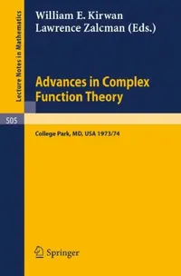 Buy Advances in Complex Function Theory (English, W. E. Kirwan | L. Zalcman) — BookShops.in
