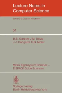 Buy Matrix Eigensystem Routines - Eispack Guide Extension (English, B. S. Garbow | J. M. Boyle | J. J. Dongarra) — BookShops.in