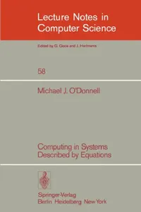 Buy Computing in Systems Described by Equations (English, M. J. O'Donnell) — BookShops.in