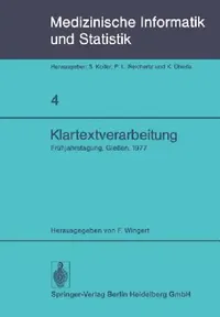 Buy Klartextverarbeitung (English, F. Wingert) — BookShops.in