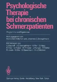 Buy Psychologische Therapie Bei Chronischen Schmerzpatienten (English, Hans-Ulrich Wittchen | Johannes C. Brengelmann) — BookShops.in