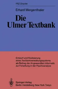 Buy Die Ulmer Textbank (English, Erhard Mergenthaler) — BookShops.in