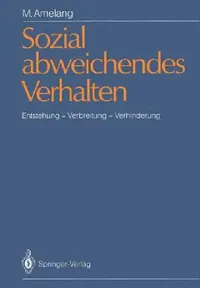Buy Sozial Abweichendes Verhalten (English, Manfred Amelang) — BookShops.in