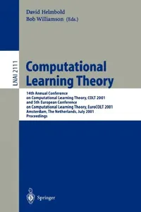 Buy Computational Learning Theory (English, David Helmbold | Bob Williamson) — BookShops.in