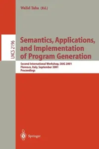 Buy Semantics, Applications, and Implementation of Program Generation (English, Walid Taha) — BookShops.in