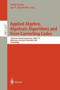 Buy Applied Algebra, Algebraic Algorithms and Error-Correcting Codes (English, Serdar Boztas | Igor E. Shparlinski) — BookShops.in