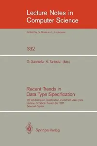 Buy Recent Trends in Data Type Specification (English, Donald Sannella) — BookShops.in