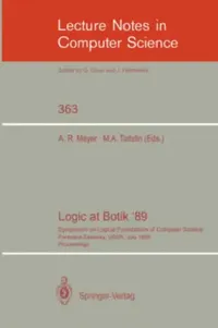 Buy Logic at Botik '89 (English, Albert R. Meyer | Michael A. Taitslin) — BookShops.in