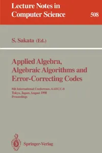 Buy Applied Algebra, Algebraic Algorithms and Error-Correcting Codes (English, Shojiro Sakata) — BookShops.in