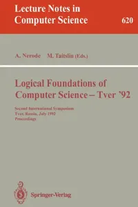 Buy Logical Foundations of Computer Science - Tver '92 (English, Anil Nerode | Mikhail Taitslin) — BookShops.in