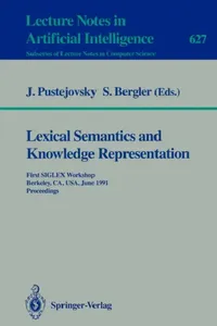 Buy Lexical Semantics and Knowledge Representation (English, James Pustejovsky | Sabine Bergler) — BookShops.in