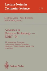 Buy Advances in Database Technology - Edbt '94 | by Matthias Jarke | Janis Bubenko | Keith Jeffery | Springer | by Matthias Jarke | Janis Bubenko | Keith Jeffery | Springer | by Matthias Jarke | Janis Bubenko | Keith Jeffery | Springer | by Matthias Jarke | Janis Bubenko | Keith Jeffery | Springer | by Matthias Jarke | Janis Bubenko | Keith Jeffery | Springer — BookShops.in