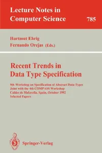 Buy Recent Trends in Data Type Specification (English, Hartmut Ehrig | Fernando Orejas) — BookShops.in