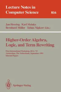 Buy Higher-Order Algebra, Logic, and Term Rewriting (English, Jan Heering | Karl Meinke | Bernhard Möller) — BookShops.in