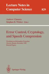 Buy Error Control, Cryptology, and Speech Compression (English, Andrew Chmora | Stephen B. Wicker) — BookShops.in