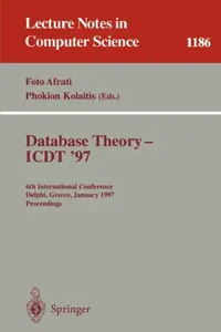 Buy Database Theory - Icdt '97 (English, Foto N. Afrati | Phokion G. Kolaitis) — BookShops.in