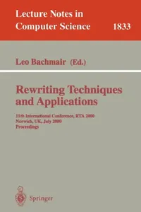 Buy Rewriting Techniques and Applications (English, Leo Bachmair) — BookShops.in