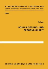 Buy Schulleistung Und Persönlichkeit (English, T. Rank) — BookShops.in