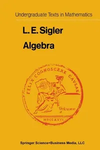 Buy Algebra (English, Laurence Edward Sigler) — BookShops.in