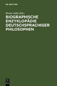 Buy Biographische Enzyklopädie Deutschsprachiger Philosophen (English, Bruno (ADP) Jahn) — BookShops.in