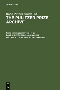 Buy Local Reporting 1947-1987 (English, Heinz-Dietrich Fischer | Erika J. Fischer) — BookShops.in