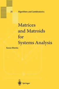Buy Matrices and Matroids for Systems Analysis (English, Kazuo Murota) — BookShops.in