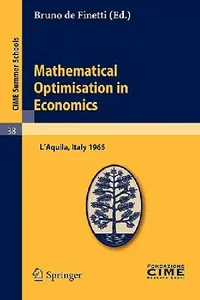 Buy Mathematical Optimisation in Economics (English, Bruno de Finetti) — BookShops.in