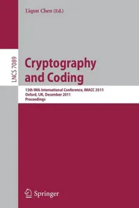 Buy Cryptography and Coding (English, Liqun Chen) — BookShops.in