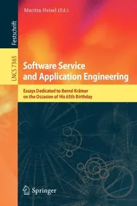 Buy Software Service and Application Engineering (English, Maritta Heisel) — BookShops.in
