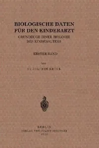 Buy Biologische Daten Für Den Kinderarzt (English, Joachim Brock) — BookShops.in