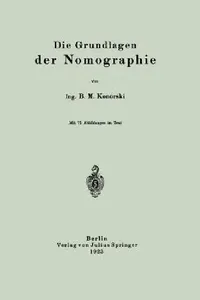 Buy Die Grundlagen Der Nomographie (English, B. M. Konorski) — BookShops.in
