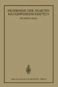 Buy Ergebnisse Der Exakten Naturwissenschaften (English, Schriftleitung Der Naturwissenschaften) — BookShops.in