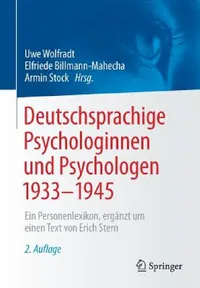 Buy Deutschsprachige Psychologinnen Und Psychologen 1933-1945 (English, Uwe Wolfradt | Elfriede Billmann-Mahecha | Armin Stock) — BookShops.in