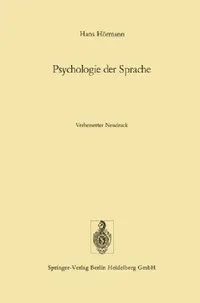Buy Psychologie der Sprache (English, Hans Hörmann) — BookShops.in