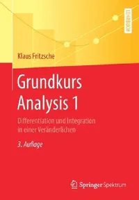 Buy Grundkurs Analysis 1 (English, Klaus Fritzsche) — BookShops.in