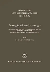 Buy Planung in Saisonunternehmungen by Manfred Brunner | German Hardcover | VS Verlag | Business & Finance Management Textbook — BookShops.in