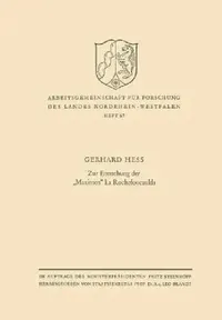 Buy Zur Entstehung Der "Maximen" La Rochefoucaulds (English, Gerhard Hess) — BookShops.in