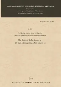 Buy Die Harmonische Analyse an Zykloidengesteuerten Schleifen (English, Walther Meyer Zur Capellen) — BookShops.in