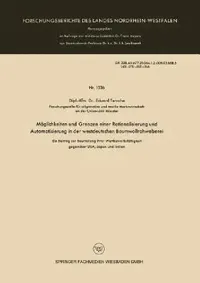 Buy Möglichkeiten und Grenzen einer Rationalisierung und Automatisierung in der westdeutschen Baumwollrohweberei by Eduard Terrahe (German Hardcover, 1961 Edition, VS Verlag) - Business & Management Textbook — BookShops.in