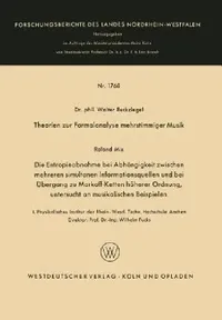 Buy Theorien zur Formalanalyse mehrstimmiger Musik: Walter Reckziegel, VS Verlag, German Hardcover, 1967 Edition – Music Theory & Analysis Textbook — BookShops.in