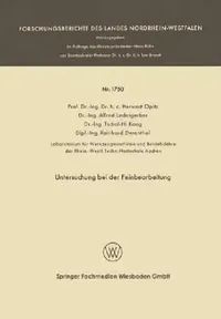 Buy Untersuchung Bei Der Feinbearbeitung (English, Herwart Optiz) — BookShops.in