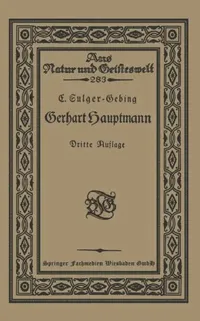 Buy Gerhart Hauptmann (English, Emil Sulger-Gebing) — BookShops.in