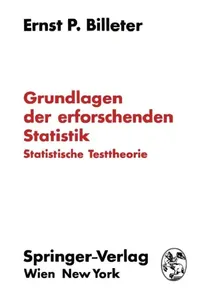 Buy Grundlagen Der Erforschenden Statistik (English, Ernst P. Billeter) — BookShops.in