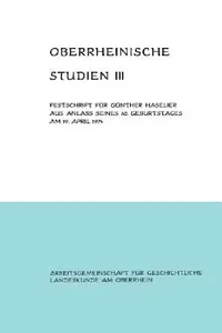 Buy Oberrheinische Studien Band III (English, Alfons Schäfer) — BookShops.in