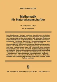 Buy Mathematik Für Naturwissenschaftler (English, H. Sirk | M. Draeger) — BookShops.in